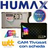 Humax CAM TVSAT HD 4K BLACK MODULO SMARCAM TIVUSAT 4K HD TIVU'SAT CON TESSERA 4K BLACK