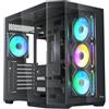iTek Case Tower Gaming DARK CAVE AKU Nero con Illuminazione RGB e Ventole