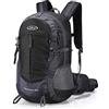 G4Free Zaino da trekking impermeabile da 35 litri, zaino da trekking per campeggio, escursionismo, arrampicata, con copertura antipioggia