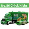 Modellino auto Set 2 Disney Pixar Cars n.86 Chick Hicks camion e auto giocattoli pressofusi