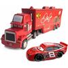 Modellino auto Disney Pixar Cars Pulcino Hicks Saetta McQueen Mack Trasportatore Camion e Auto