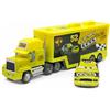 Modellino auto Disney Pixar Cars Pulcino Hicks Saetta McQueen Mack Trasportatore Camion e Auto