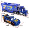 Modellino auto Disney Pixar Cars Pulcino Hicks Saetta McQueen Mack Trasportatore Camion e Auto