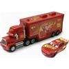 Modellino auto Disney Pixar Cars Pulcino Hicks Saetta McQueen Mack Trasportatore Camion e Auto