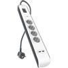 Belkin Ciabatta multipresa con USB e 4 prese, protezione dalle sovratension xNim