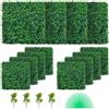 Artificiale Pannello Siepe di Bosso UV 12 Pezzi 50,8x50,8 cm Edera Finta