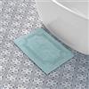 Laura Ashley LAYMB005964 Reversibile Tappetino da Bagno in Cotone, 43,2 x 61 cm Aqua, Aqua, 17x24 inch