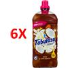 FABULOSO 6 X Fabuloso Ammorbidente Concentrato Con Oli Essenziali - Profumazione Cocco &