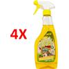 ALGA 4 X Alga Bio Sapone Sgrassatore Universale Trigger 500 Ml Spray