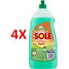 SOLE 4 X Sole Detersivo Piatti Liquido 1100 Ml.limone Verde Detergente Piatti Stovig