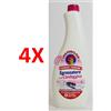 CHANTECLAIR 4 X Chanteclair Sgrassatore Igienizzante Con Candeggina Ricarica 625 Ml Deterge