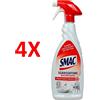 SMAC 4 X Smac Sgrassatore Disinfettante Trigger 650 Ml Elimina Batteri