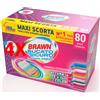 BRAWN 4 X Brawn Bucato Sicuro Cattura Tinte E Colori Per Lavatrice - Maxi Scorta 80 P