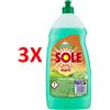 SOLE 3 X Sole Detersivo Piatti Liquido 1100 Ml.limone Verde Detergente Piatti Stovig