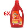 SOLE 6 X Sole Detersivo Bucato A Mano E Lavatrice Liquido E Capi Delicati Colorati C