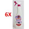 CHANTECLAIR 6 X Chanteclair Sgrassatore Con Candeggina Bouquet Fiorito Trigger 625 Ml. Spra
