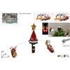 Due Esse Christmas Puntale per Albero di Natale rotante Slitta Babbo Natale Luce e Musica, USB
