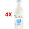 NIDRA 4 X Nidra Bagnoschiuma Latte Idratante Bianco 750 Ml