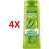 FRUCTIS 4 X Fructis Shampoo Lenitivo Antiforfora Capelli Normali Al Te' Verde 250 Ml.