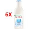 NIDRA 6 X Nidra Bagnoschiuma Latte Idratante Bianco 750 Ml
