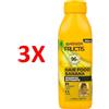 FRUCTIS 3 X Fructis Shampoo Hair Food Banana Nutriente - Ideale Per Capelli Secchi 350