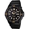 Casio OROLOGIO CASIO MRW-200H-1E ANALOGICO GOMMA NERO ORO MRW200 IMPERMEABILE SPORTIVO