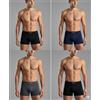 Liabel Set 6 12 Boxer Uomo Liabel in Microfibra Senza Cuciture Nero Grigio Blu Art. 010