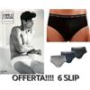 Enrico Coveri 6 SLIP UOMO 4° ENRICO COVERI COTONE BIELASTICO ES1000 ELASTICO ESTERNO MUTANDA