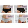 6-12 SLIP DONNA MINI JADEA ART.509 BIANCO-NERO COTONE BIELASTICO MORBIDO