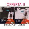 GIVOVA 2 Completi Canotte UOMO GIVOVA COTONE ESTIVO SMANICATO PIGIAMA PIGIAMI MODA