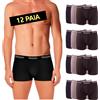 Kappa 12 BOXER UOMO KAPPA ELASTICO ESTERNO MUTANDE INTIMO COTONE BIELASTICO SLIP