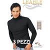 LEABLE 3 Maglie Uomo Lupetto caldo cotone Leable art 349 100% Cotone Felpato