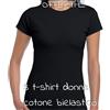 Milani 3 T-shirt nere DONNA mezza manica COTONE BIELASTICO palestra corsa work running