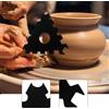 Pottery Rib Mudtool, Argilla Multiuso Con Texture A Coste Per Piatti, Tazze E