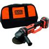 BLACK+DECKER Smerigliatrice angolare a batteria Black+Decker BCG720M1-QW 125 MM 18V 4.0 Ah
