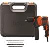 Black & Decker BLACK+DECKER BEH710K-QS Trapano a Percussione 710 W reversibile con valigetta
