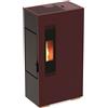 AMG Stufa a Pellet Ventilata Slim 4,9 kW 10 Kg 135 m3 Bordeaux MINI5-BEB Mini 5 AMG