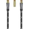 Hama Cavo Antenna M/F con Adattatore M/M 3 Metri 120 Db Tpe Hama 7205293