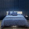 Fazzini Completo Lenzuola Matrimoniale 2 Piazze FAZZINI Blu Letto 100% Cotone Percalle