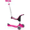 Globber - GO-UP SPORTY - Monopattino a 3 ruote con sedile per bambini da 15m+ a 7 anni + , Rosa Intenso