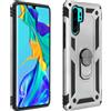 Avizar, Cover per Huawei P30 Pro Bi-materia Anello Magnetico Stand, Argento