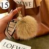 1x Carino Simil Fox Pelliccia Sfera Pendente Felpa Auto Portachiavi Accessori