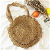 Donna Paglia Borsa Grande Rotondo Uncinetto Vimini Rattan Boho Intrecciato