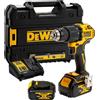 DeWalt TRAPANO AVVITATORE CON PERCUSSIONE COMPATTO 18V XR 4,0 AH DCD709M2T-QW DEWALT