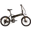 DENVER BICI ELETTRICA EBIKE PIEGHIEVOLE 20 SHIMANO 6V FRENO DISCO ALLUMINIO NERO AMMORT