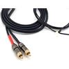 T-P Cavo Audio Phono Rca Giradischi TEAC Ricambio Hi-Fi con Massa | 1.5 M