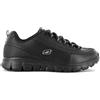 Skechers Synergy Elite Status Donna Scarpe Sneaker pelle Nero Memory Foam Nuovo