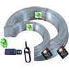 MADE IN ITALY FILO ZINCATO A CALDO TENSIONE RETE MM 2.7 100 MT + 4 TENDIFILO