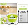 Bilancia Cucina Elettronica Hoomei HM-1230 5kg 1g Ciotola Pieghevole LCD Ampio