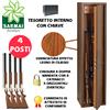 Utilia ARMADIO PORTAFUCILI ACCIAIO BLINDATO 4 8 POSTI FUCILIERA FINITURA EFFETTO LEGNO